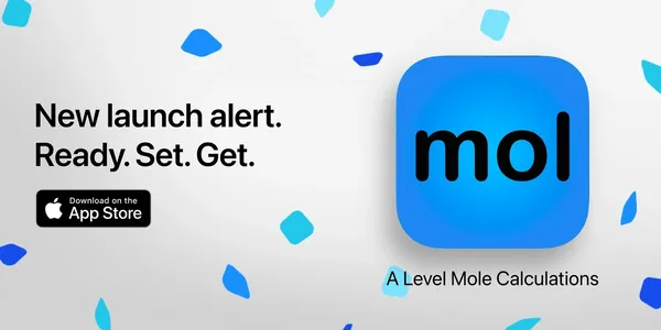 A Level Mole Calculations app interface